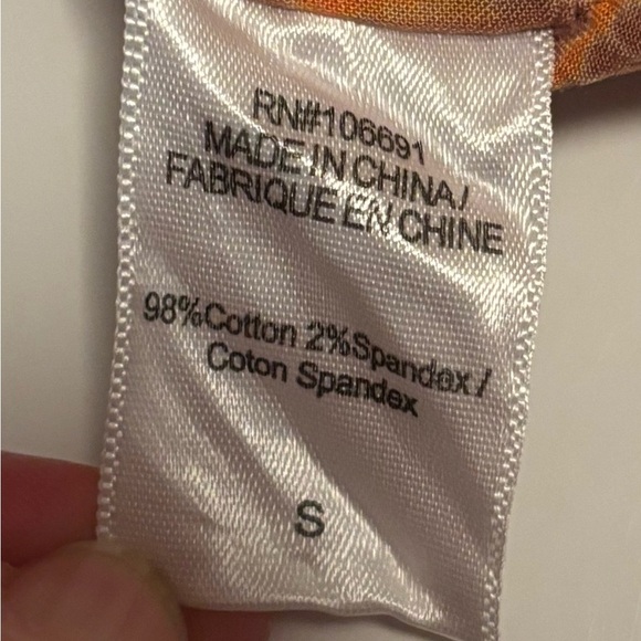 Young Fabulous & Broke peach Buttoned Crop Top 100% cotton tie waist - Picture 8 of 8